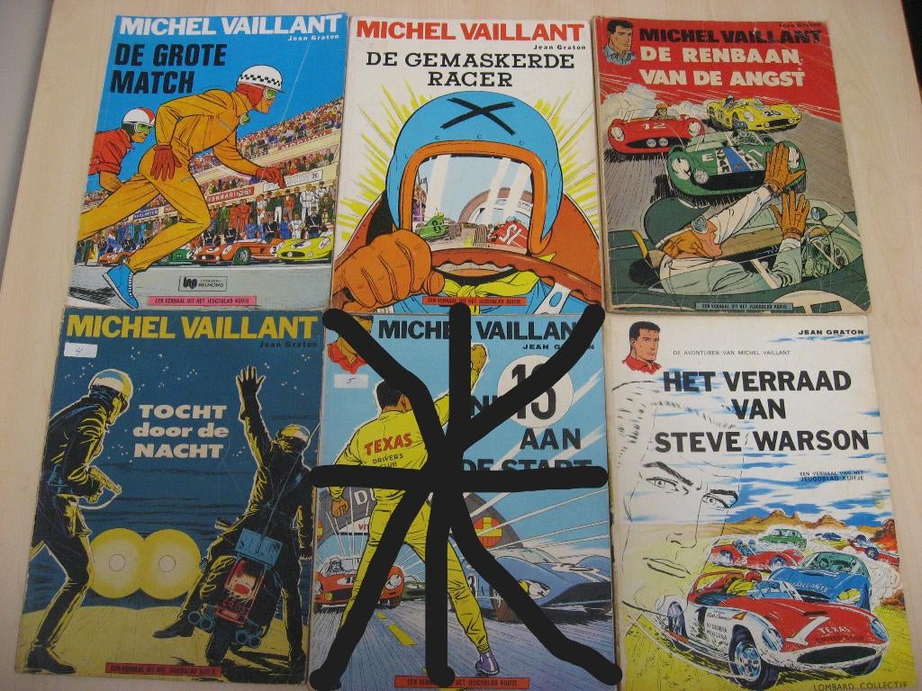 Serie Michel Vaillant 1 t/m 40 Minus Nr 5 en 7., Meerdere stripboeken, Ophalen of Verzenden, Gelezen
