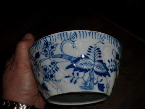 Antiek DESSERTSCHAALTJE Zwiebelmuster <> P. Regout De SPHINX, Antiek en Kunst, Antiek | Servies los, Ophalen of Verzenden