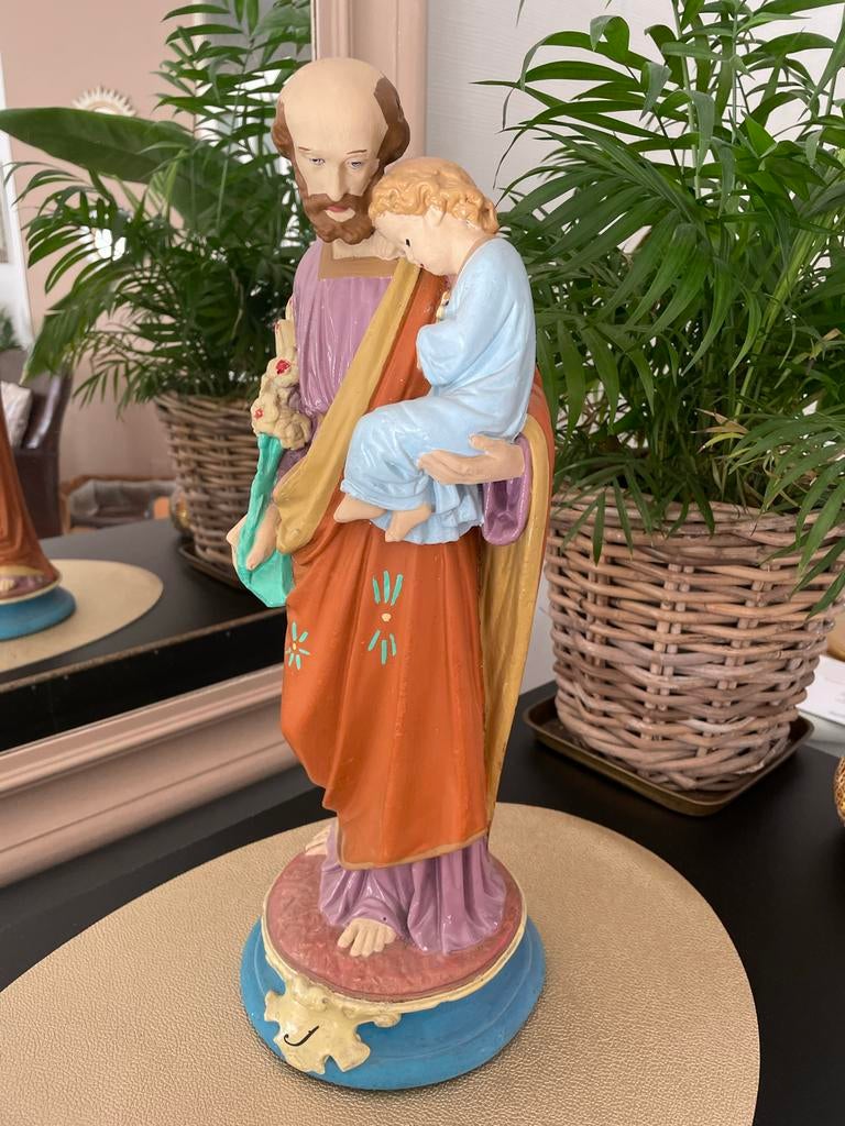 Vintage Jozef beeld met kindje, 40 cm hoog, Antiek en Kunst, Ophalen
