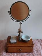 Scheerset 2 spiegels kantel Barbierstandaard  Antiek, Ophalen