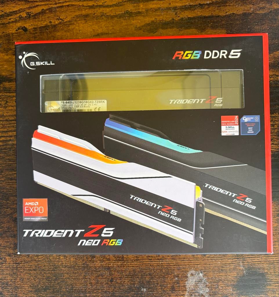 G.Skill Trident Z5 32GB DDR5 6400MHz RAM Geheugen, Computers en Software, RAM geheugen, 32 GB, Ophalen of Verzenden, Zo goed als nieuw