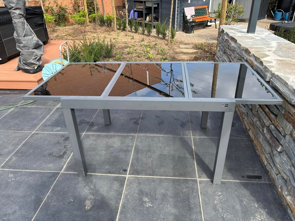 Livarno (Lidl) tuintafel, uitschuifbaar, Tuin en Terras, Ophalen, Zo goed als nieuw, Rechthoekig, Metaal