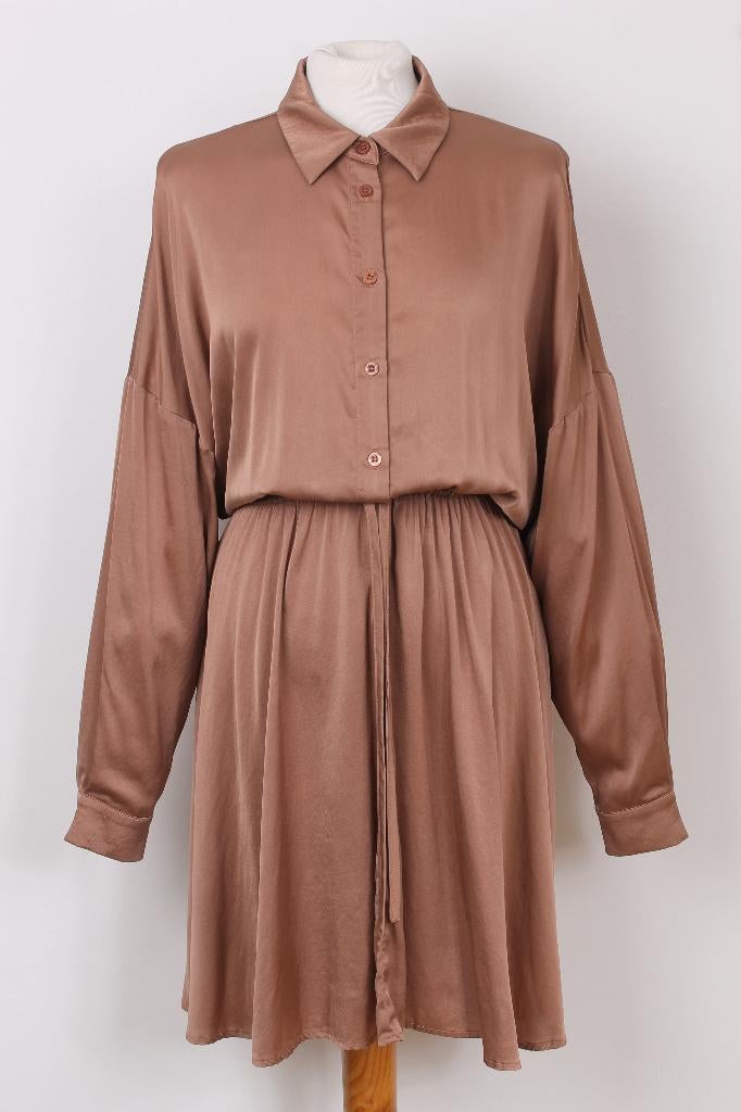 Zomer! Jurk van zijde van JANICE maat 40, Kleding | Dames, Jurken, Maat 38/40 (M), Bruin, Ophalen of Verzenden, Zo goed als nieuw