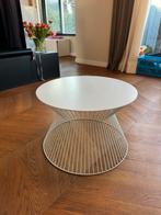 Ronde metalen bijzettafel van Karwei, Huis en Inrichting, Tafels | Bijzettafels, Ophalen, Minder dan 45 cm, Minder dan 55 cm, Gebruikt