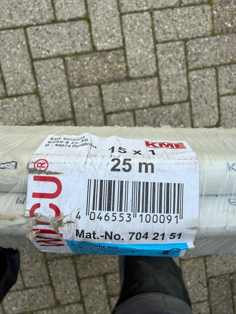 Wicu buis 15mm 25 meter, Ophalen, Overige materialen, 6 meter of meer, Overige typen