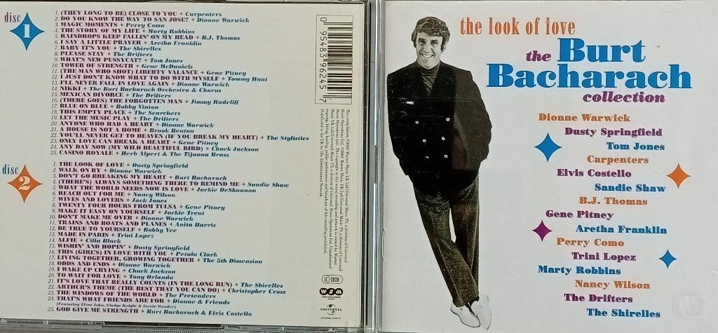 Dubbel CD van Burt Bacharach – The Look of Love collection., Ophalen of Verzenden, 1980 - 1989, Zo goed als nieuw, Boxset