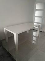 Witte houten eettafel, Huis en Inrichting, Tafels | Eettafels, Ophalen, 50 tot 100 cm, Zo goed als nieuw, 150 tot 200 cm