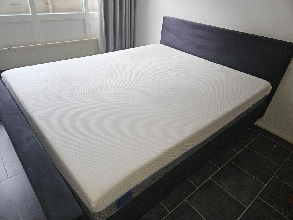 Boxspring 160cm x 200cm excl matras, Ophalen, Zo goed als nieuw, Tweepersoons, 160 cm