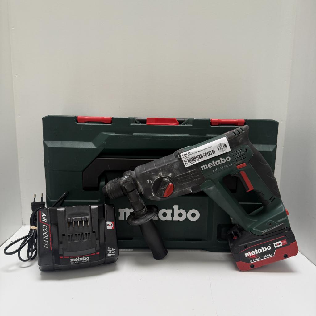 Metabo KH 18 LTX 24 + Accu 10.0Ah + Lader + Koffer, Metabo, Zo goed als nieuw, Support@metabo.com, Metabo Corporation, Metabo-Werke GmbH, 
72622 Nürtingen
Germany