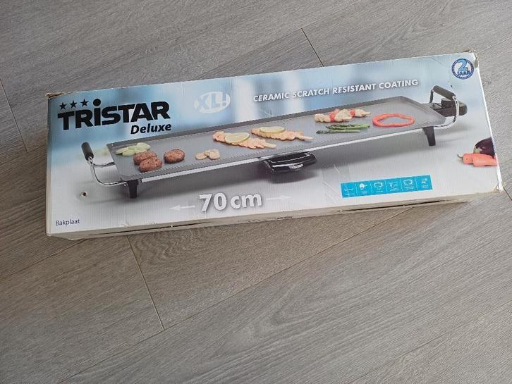 Tristar Deluxe bakplaat BP-2987, Witgoed en Apparatuur, Grillplaten, Gebruikt, Tafelgrill, Ophalen