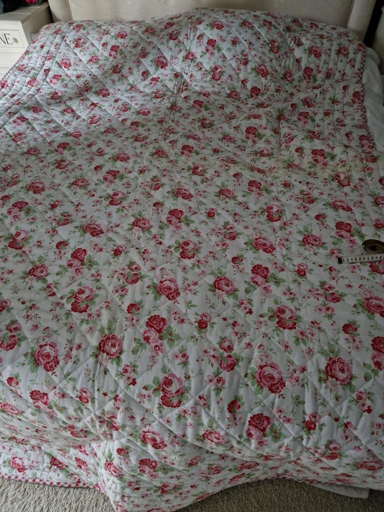 2persoons sprei dubbel face rozen/ruitmotief, Ophalen, Overige kleuren, Overige typen, Tweepersoons