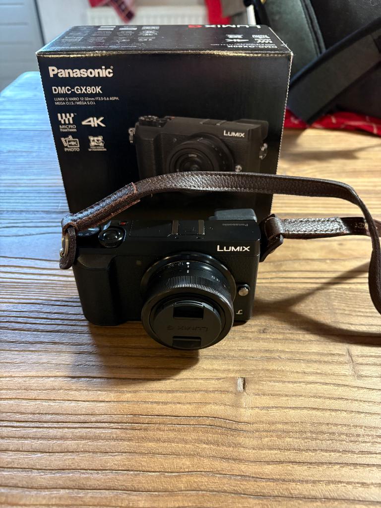 Panasonic Lumix DMC-GX80 + 12-32mm zwart, Audio, Tv en Foto, Fotocamera's Digitaal, Ophalen of Verzenden, Zo goed als nieuw, Overige Merken