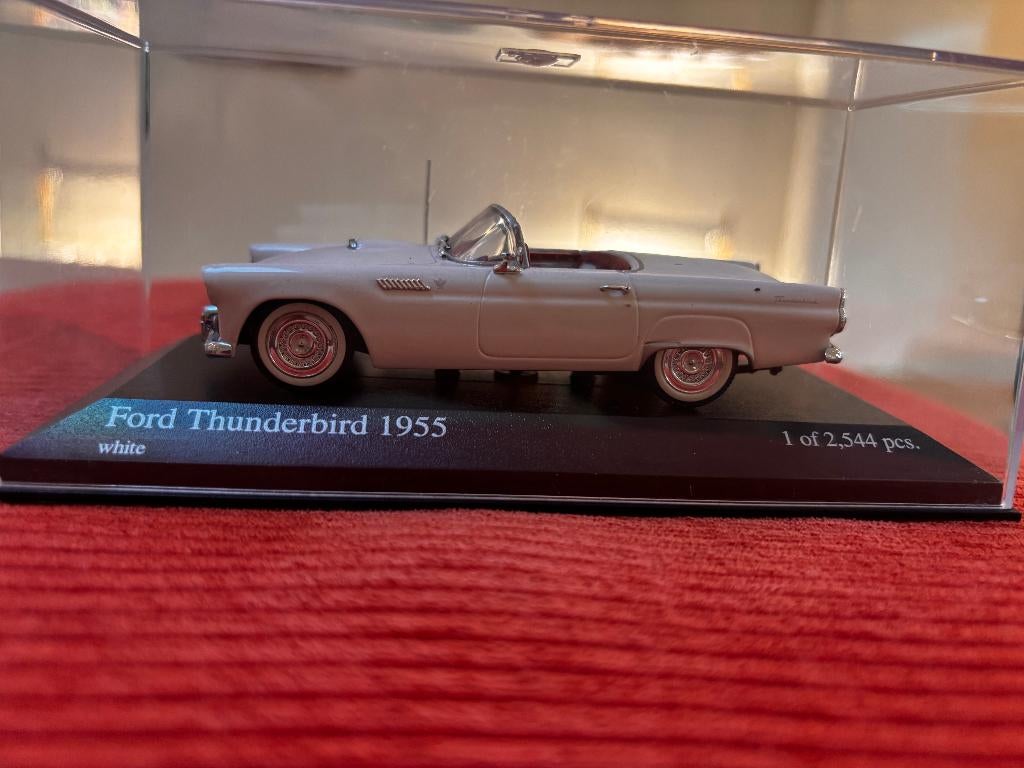 Ford Thunderbird 1955 – wit, Ophalen of Verzenden, Zo goed als nieuw, Auto, MiniChamps