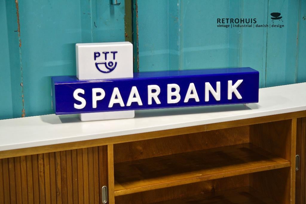 Unieke lichtreclame PTT reclamebak 1970s vintage retro, Ophalen, Gebruikt, Lichtbak of (neon) lamp