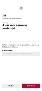 Parkeer ticket ajax sparta p7, Tickets en Kaartjes, Sport | Voetbal, Eén persoon, December