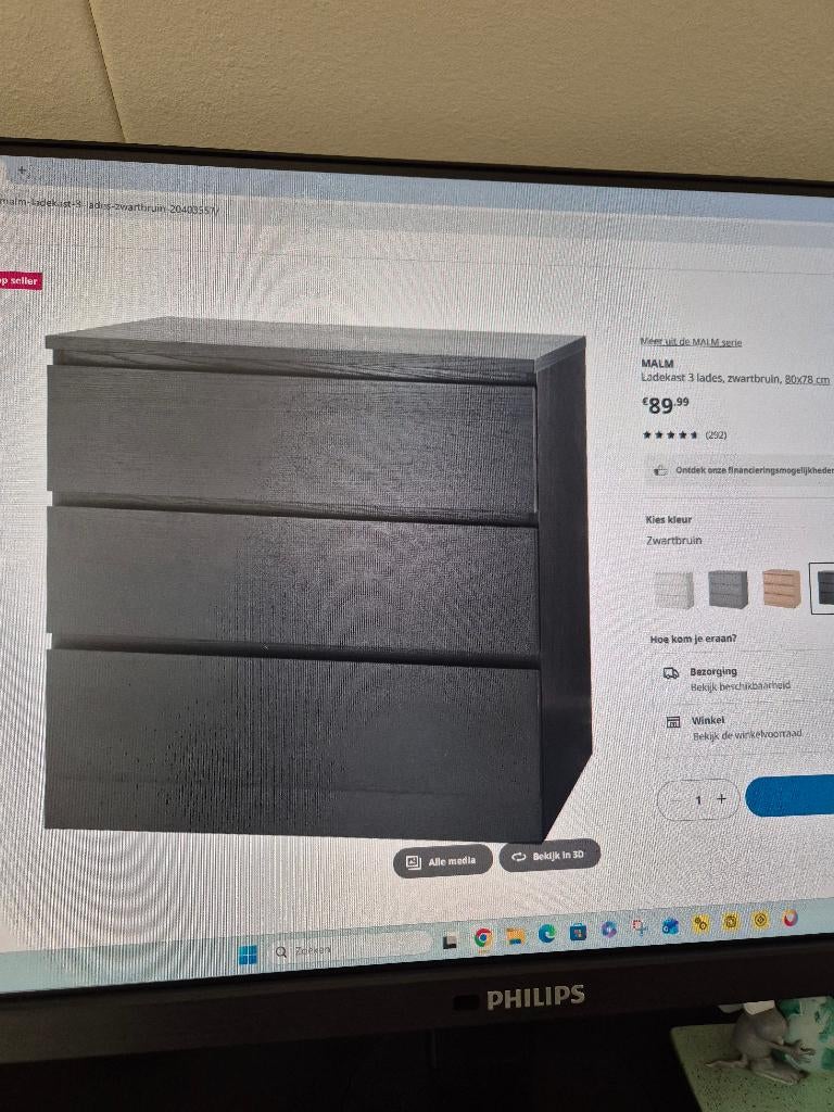 ladekasten Malm Ikea, Ophalen, Gebruikt, 50 tot 100 cm, 3 of 4 laden