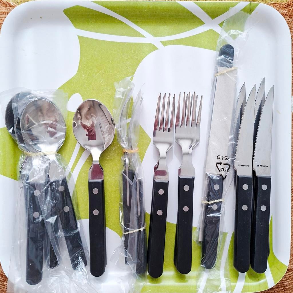 Vintage Amefa steak bestek. 6 persoons, Huis en Inrichting, Keuken | Bestek, Ophalen of Verzenden