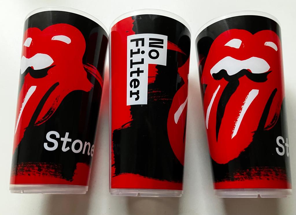 MP702  8 concertbekers van Rolling Stones concerten €25, Ophalen of Verzenden, Gebruikt
