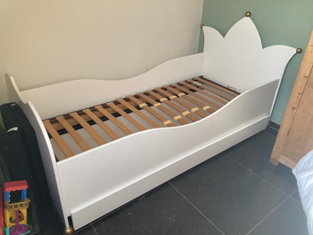 Prinsessen kinderbed, Ophalen, 85 tot 100 cm, Gebruikt, Lattenbodem