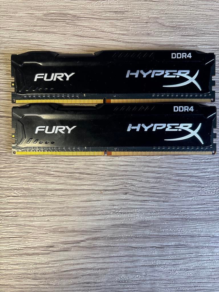 HyperX Fury DDR4 RAM 2x4GB (8GB) 2666MHz, Computers en Software, RAM geheugen, DDR4, Ophalen of Verzenden, Zo goed als nieuw, Desktop