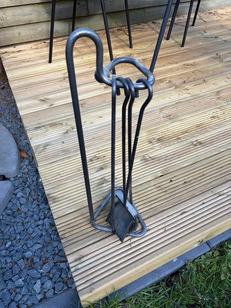 Zwaar gietijzeren openhaard setje, Ophalen of Verzenden, Gebruikt, Overige soorten