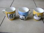 3 Pim & Pom mokken Fiep Westendorp, Huis en Inrichting, Ophalen of Verzenden, Zo goed als nieuw, Overige stijlen, Kop(pen) en/of Schotel(s)