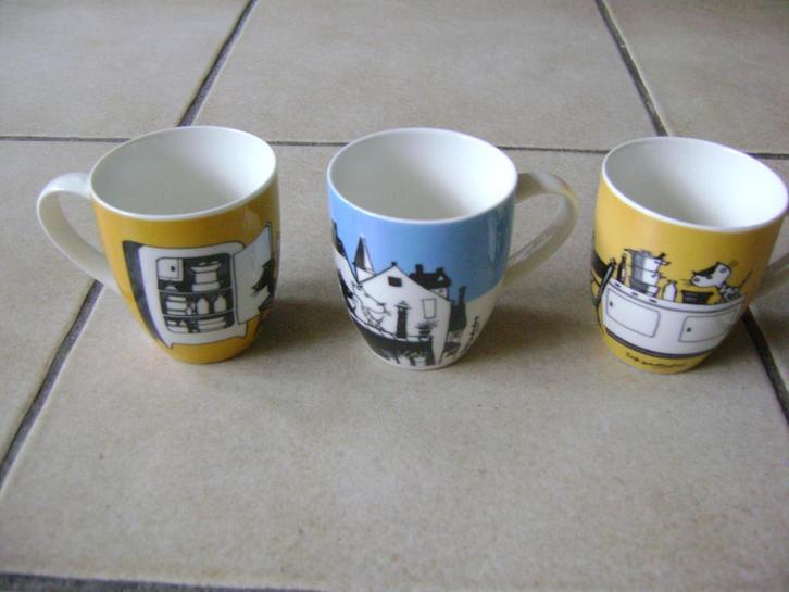 3 Pim & Pom mokken Fiep Westendorp, Huis en Inrichting, Keuken | Servies, Zo goed als nieuw, Kop(pen) en/of Schotel(s), Overige stijlen