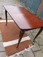Vintage eetafel queen anne lock, Ophalen, 150 tot 200 cm, Teakhout, Vijf personen of meer