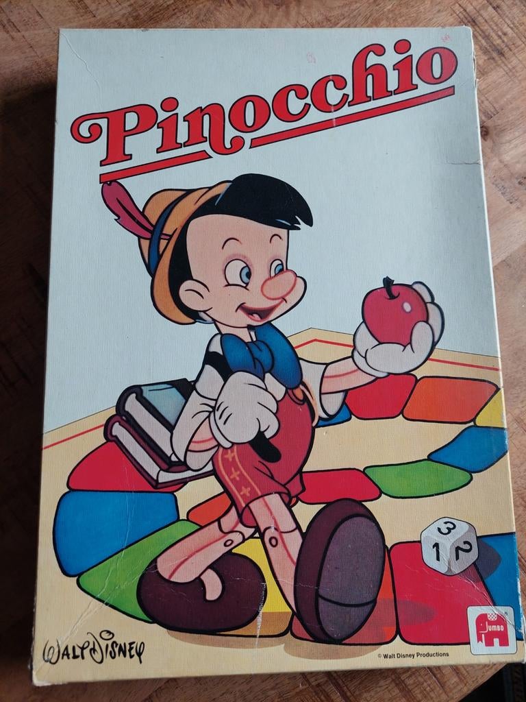 Bordspel van pinocchio/ vintage bordspel pinocchio/, Vijf spelers of meer, Ophalen of Verzenden, Gebruikt, Jumbo