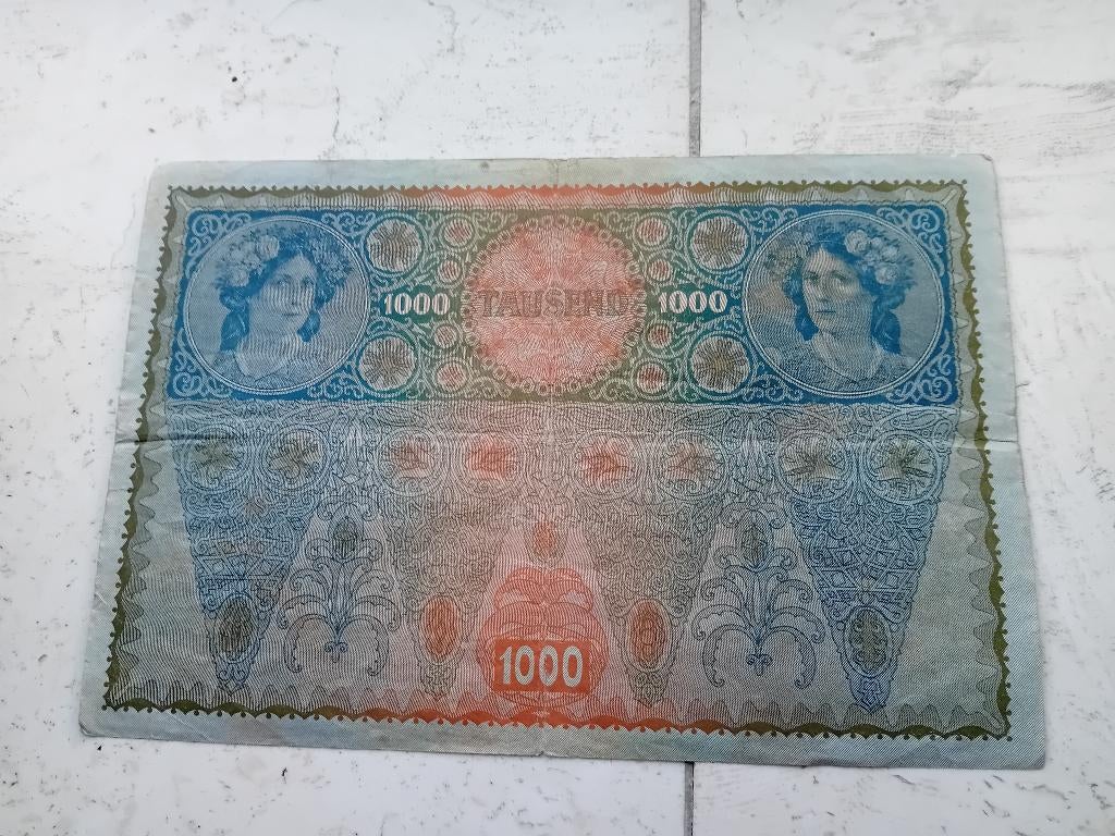 1000 kronen deutsch osterreich, Ophalen, Oostenrijk, Los biljet
