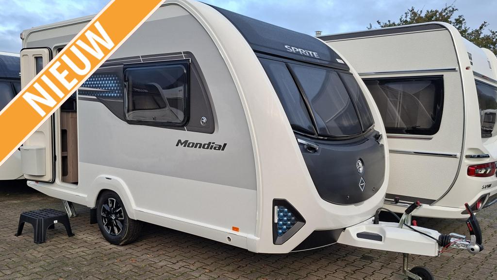 Sprite Mondial 370 EK 2026 !/ Nieuw !, Caravans en Kamperen, Caravans, Standaardzit, Tot en met 2, Bedrijf, 750 - 1000 kg