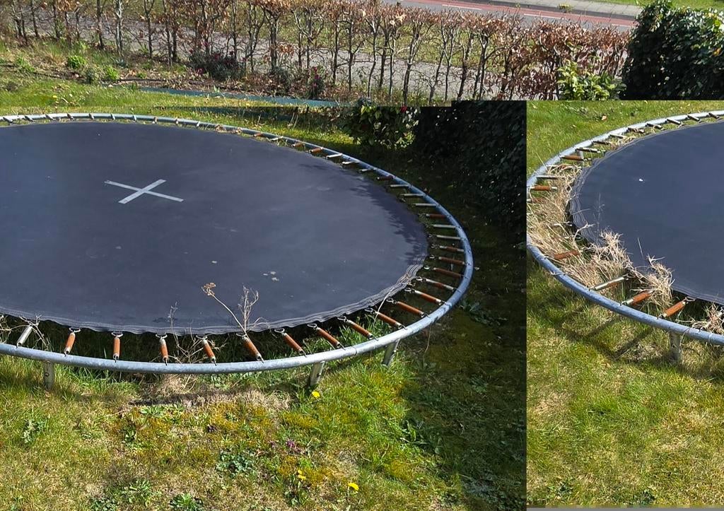 Ronde trampoline, Ophalen