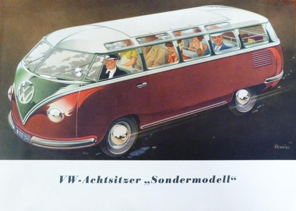 Folder VOLKSWAGEN T1 VW- Achtsitzer "Sondermodell" 02/1953, Ophalen of Verzenden, Zo goed als nieuw, Volkswagen