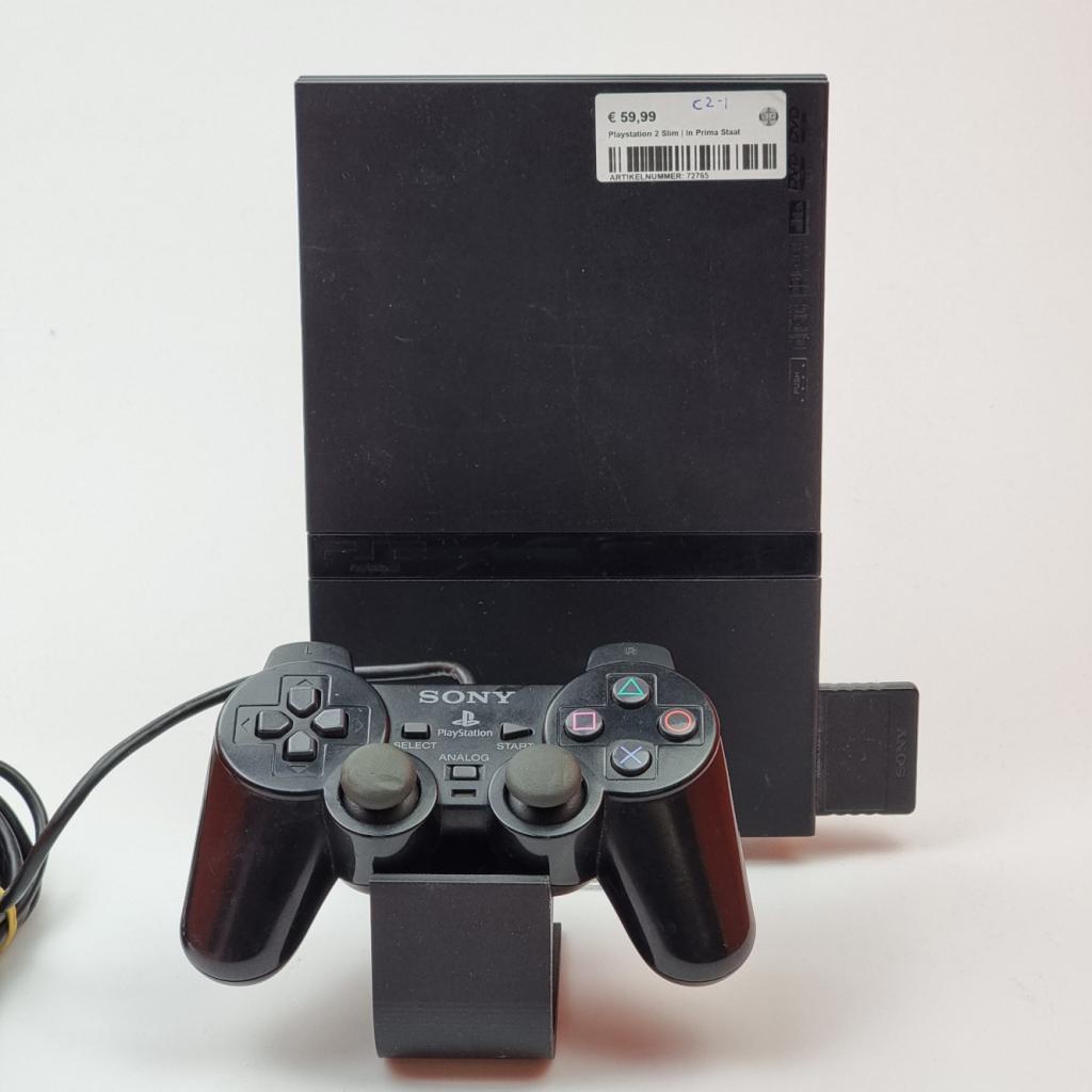 Playstation 2 Slim Zwart | In Prima Staat