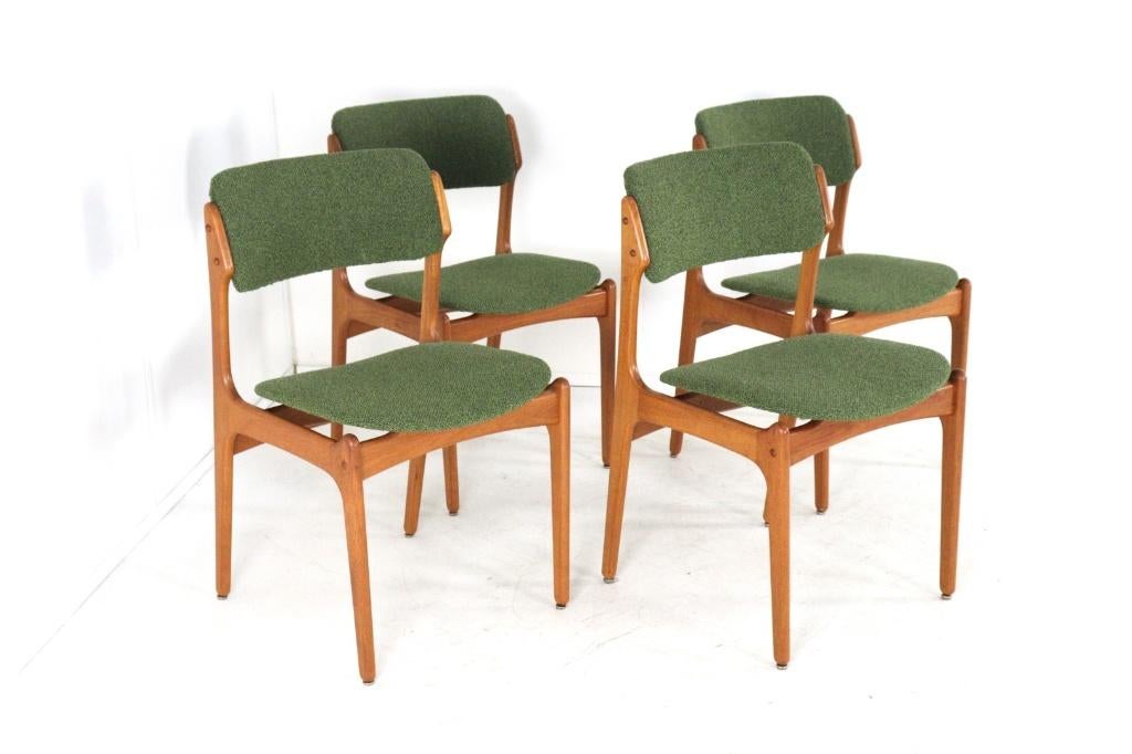 Set van 4 Erik Buch stoelen O.D. Møbler model 49 - bekleed, Gebruikt, Overige kleuren, -, -
