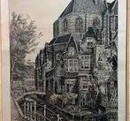 Eugene Rensburg ets/tekening Bieden p/s, Antiek en Kunst, Ophalen of Verzenden