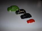 4 Leuke oude plastic Volkswagen Kever auto's, Antiek en Kunst, Antiek | Speelgoed, Ophalen of Verzenden