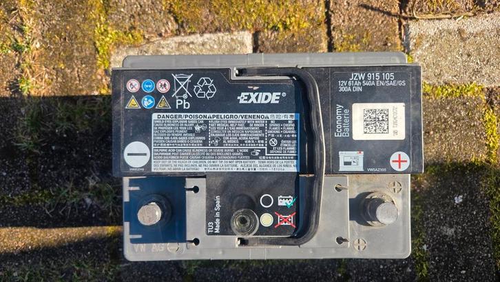 AGM Accu 12V Start-Stop - Exide JZW 915 105, Auto-onderdelen, Accu's en Toebehoren, Volkswagen, Ophalen of Verzenden