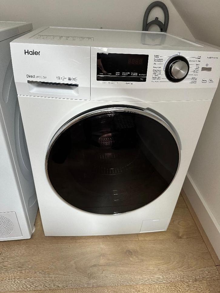 Haier wasmachine (HW80-B14636N), Witgoed en Apparatuur, Wasmachines, Gebruikt, Voorlader, 8 tot 10 kg, 85 tot 90 cm, 1200 tot 1600 toeren