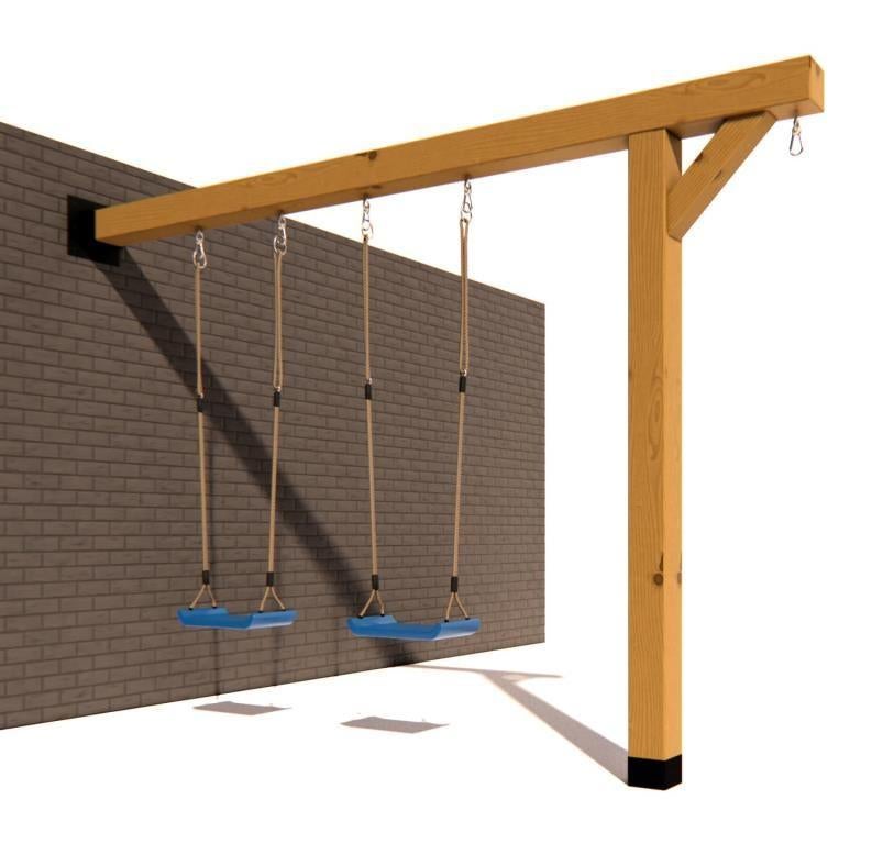 Houten Douglas Aanbouwschommel BK Duck - Muurschommel  331, Kinderen en Baby's, Speelgoed | Buiten | Speeltoestellen, Nieuw, Schommel