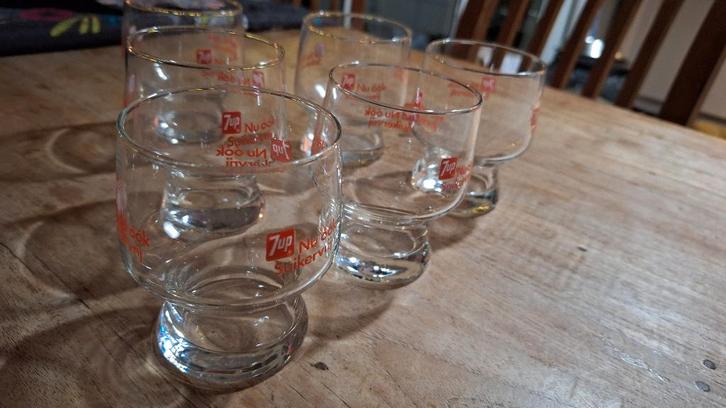7up "Seven-Up" glazen 60s/70s, Verzamelen, Merken en Reclamevoorwerpen, Zo goed als nieuw, Overige typen, Ophalen of Verzenden