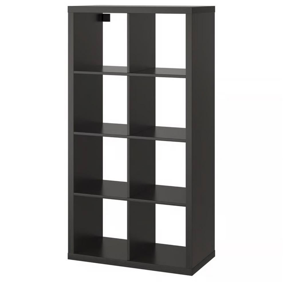 IKEA Kallax open kast 77 x 147 zwart-bruin, Huis en Inrichting, Ophalen, Met plank(en), Gebruikt, 100 tot 150 cm