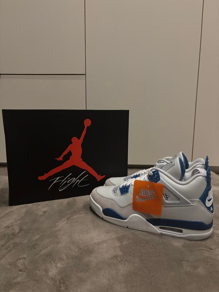 Jordan 4 Military Blue - Maat 45EU/11US, Ophalen of Verzenden, Nieuw, Blauw, Sneakers of Gympen
