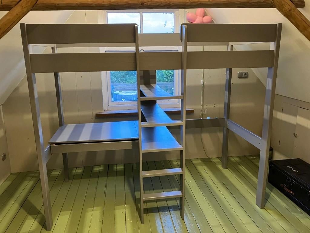 Hoogslaper van Nous Kids inclusief bureau met lade, Kinderen en Baby's, Kinderkamer | Stapelbedden en Hoogslapers, Ophalen, Zo goed als nieuw