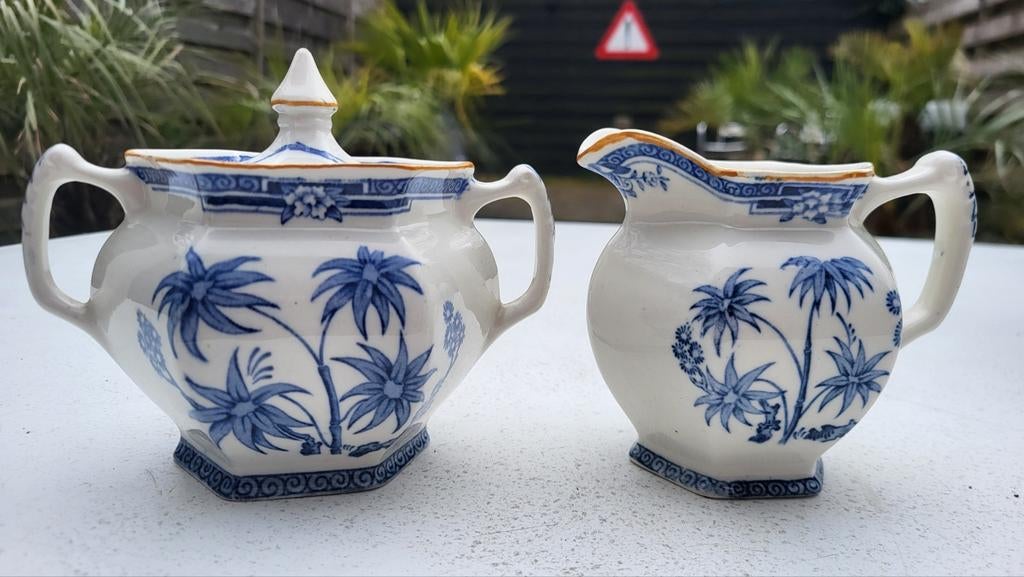 Woods Ware suikerpotje en melkkannetje, Ophalen of Verzenden