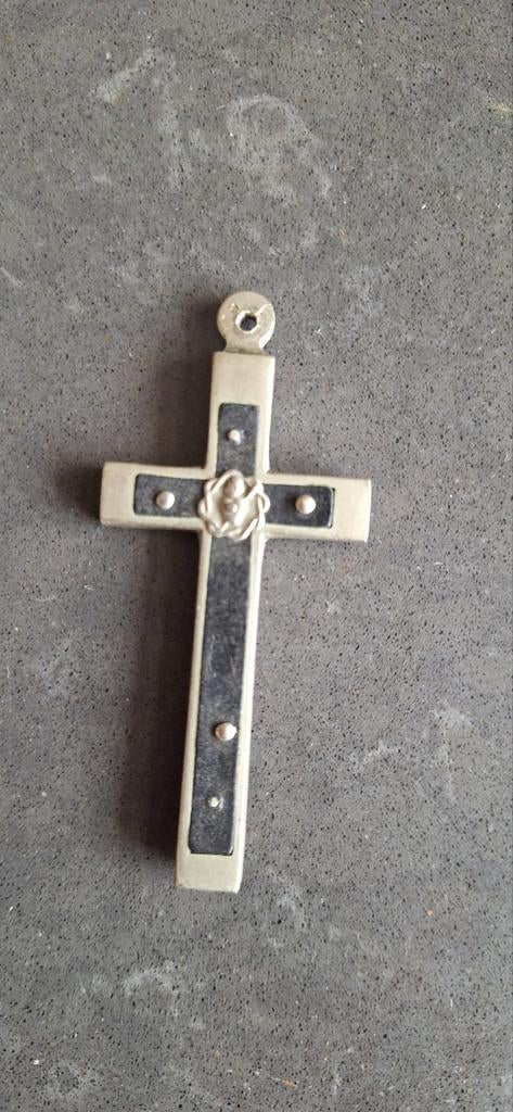 Antiek Kruisbeeld Hanger - Religieus Sieraad, Antiek en Kunst, Ophalen of Verzenden