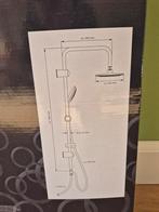 Doucheset chroom-wit maten staan bij de foto's, Doe-het-zelf en Verbouw, Ophalen, Nieuw, Chroom, Douche