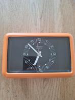 Retro Tafelklok Kienzle Design oranje afmeting 20x13x6,5cm, Ophalen of Verzenden