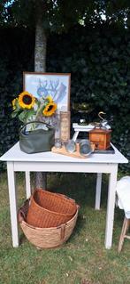 Klein brocante vintage tafeltje, bureautje, witte tafel, Ophalen, Gebruikt, Vintage, Nvt