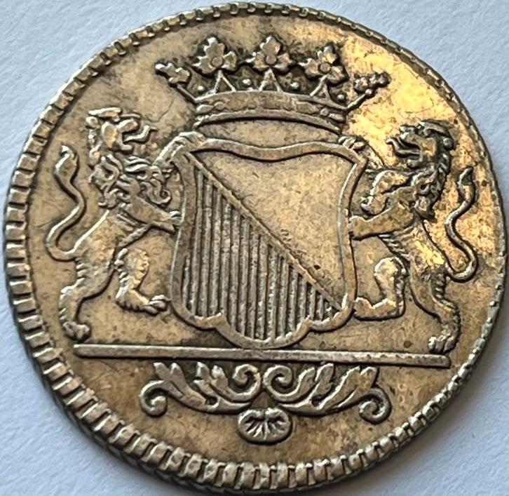 Utrecht mooie zilveren duit 1739, Postzegels en Munten, Munten | Nederland, Overige waardes, Vóór koninkrijk, Ophalen of Verzenden